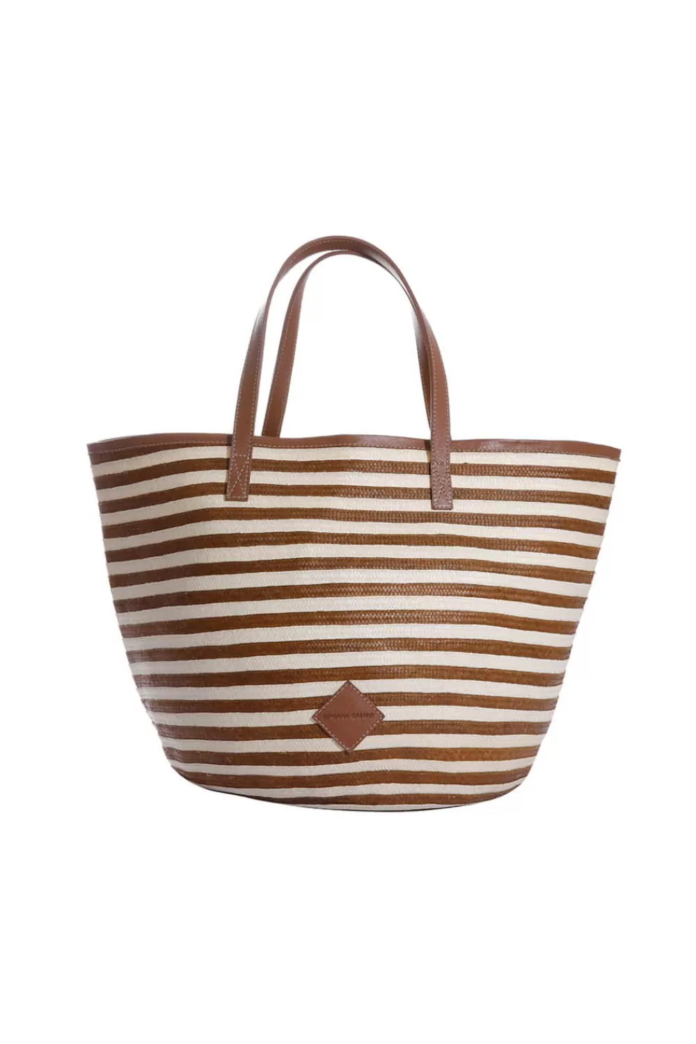 Woman Adriana Castro Bags | Leather/Cana Flecha Marcial Tote Large Stripes