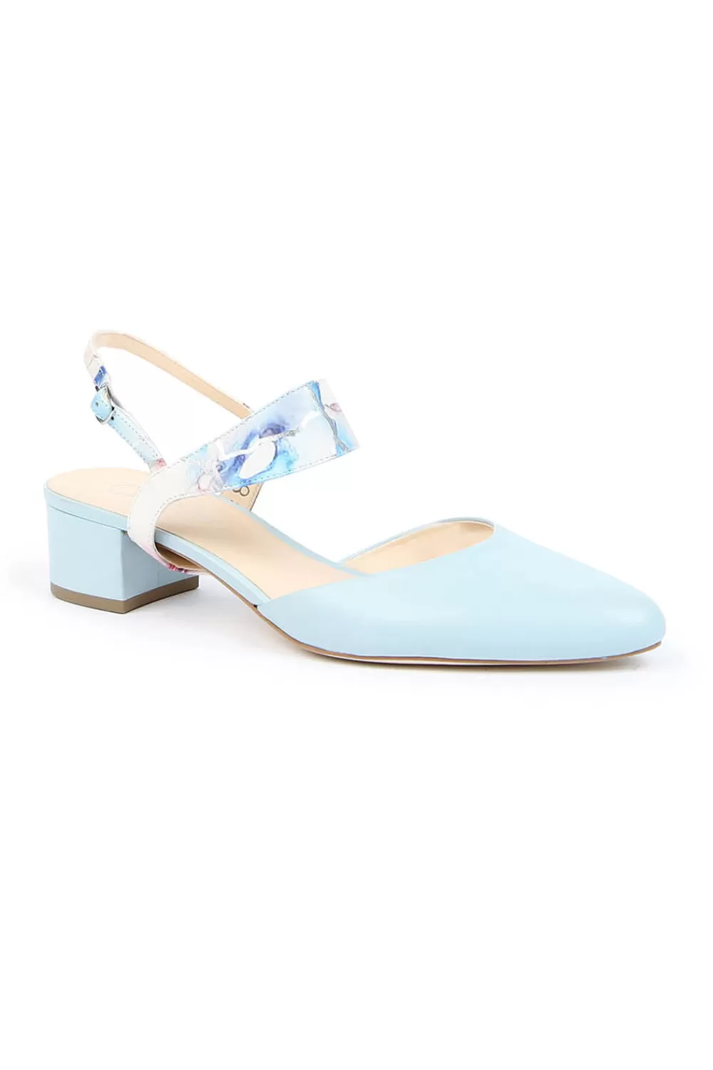 Woman Alterre Shoes | Agate Blue Slide With Marble Elsie Strap