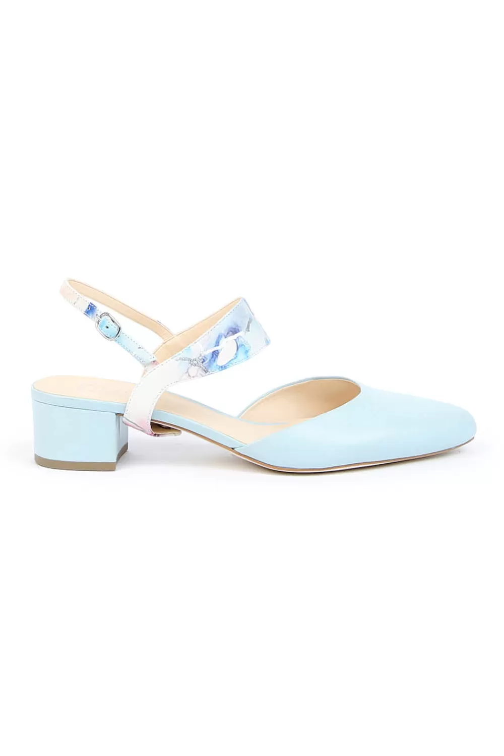 Woman Alterre Shoes | Agate Blue Slide With Marble Elsie Strap