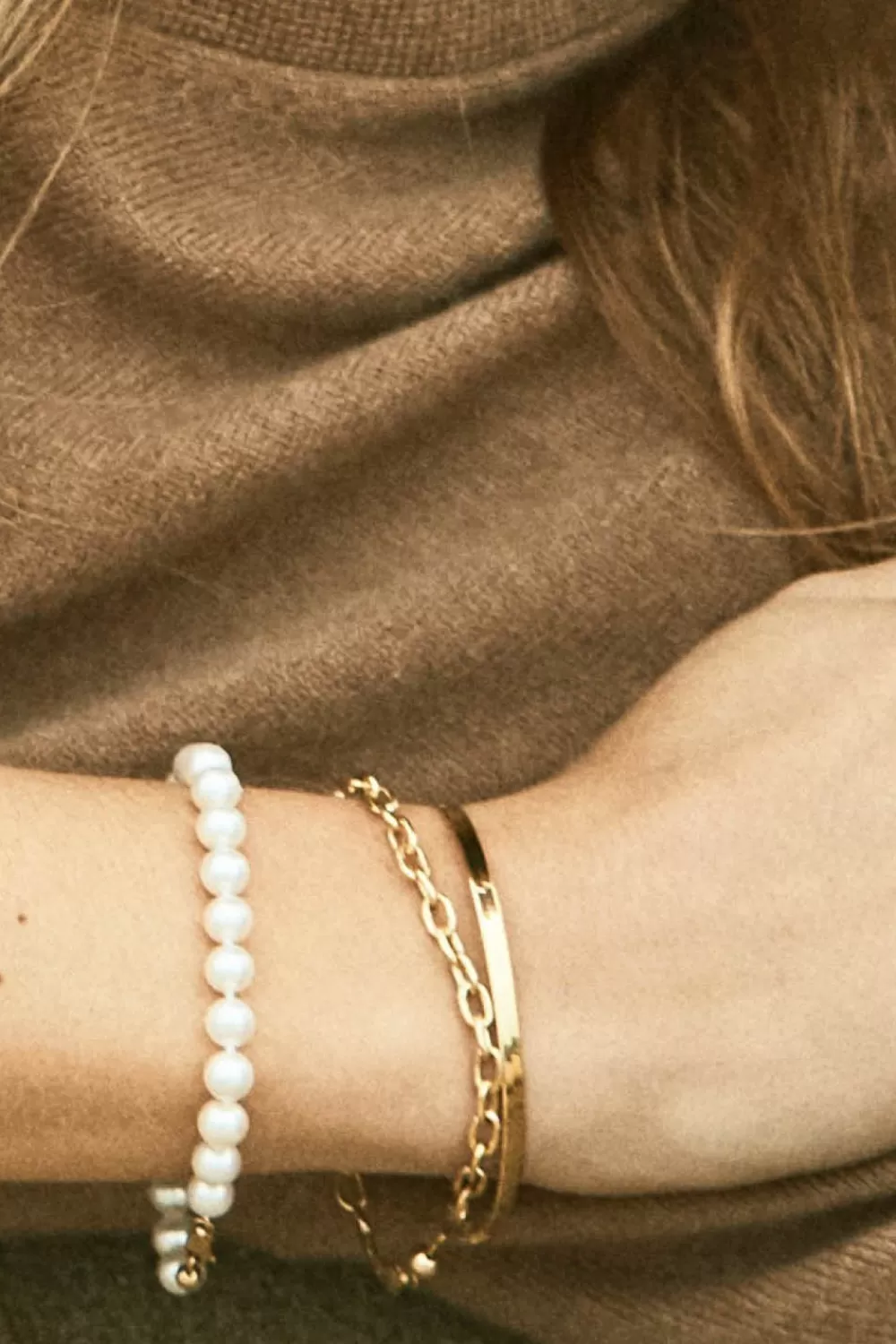 Woman KBH Fine Jewelry | Akoya Pearl Bracelet In Yellow Gold