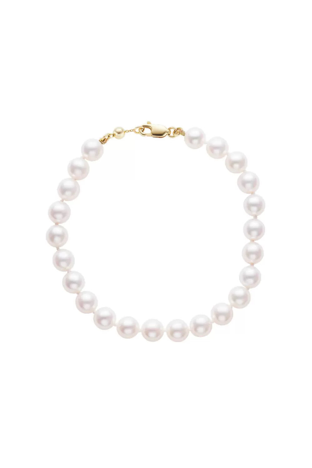 Woman KBH Fine Jewelry | Akoya Pearl Bracelet In Yellow Gold