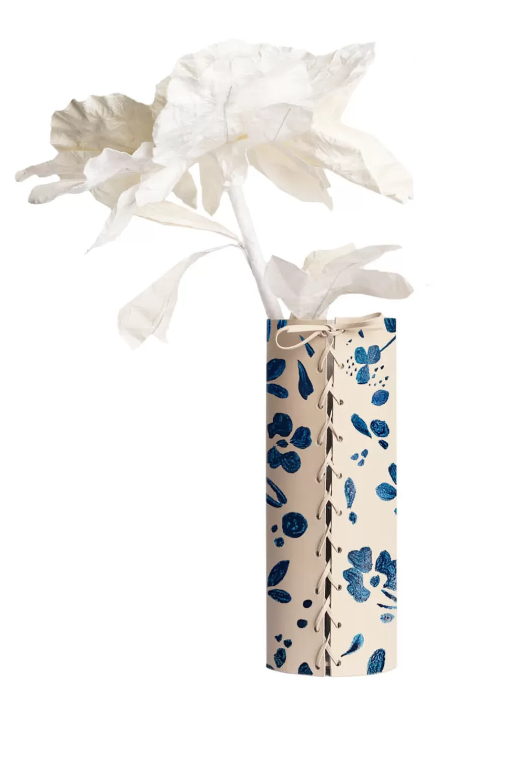 Woman Alepel Furniture | Denim Butterfly Beige Vase