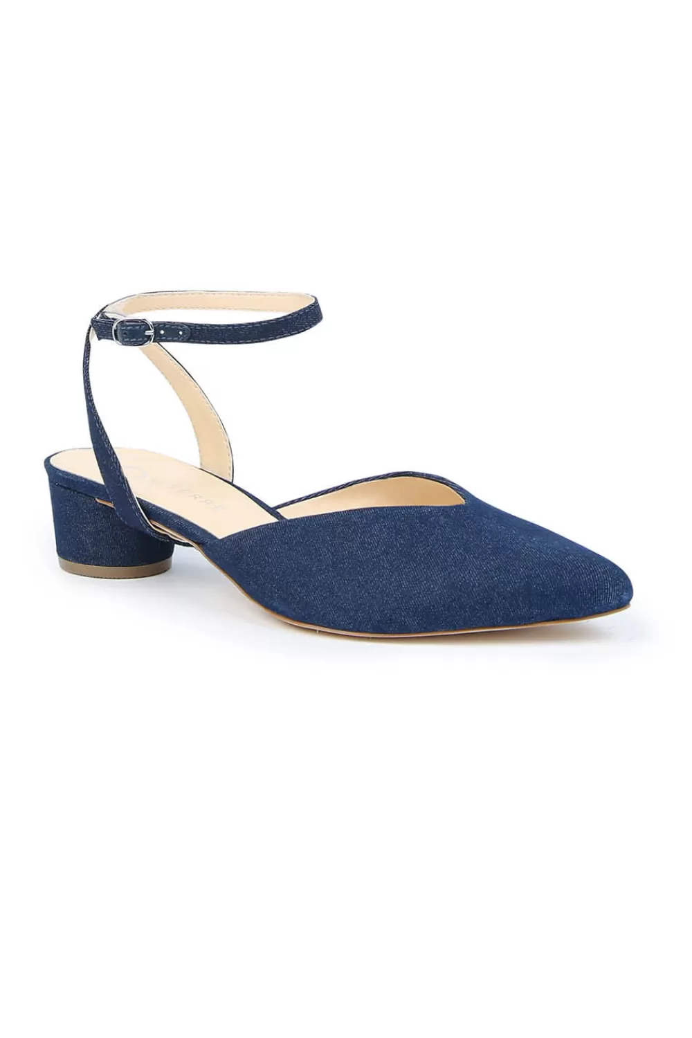 Woman Alterre Shoes | Denim V Slide With Marilyn Strap