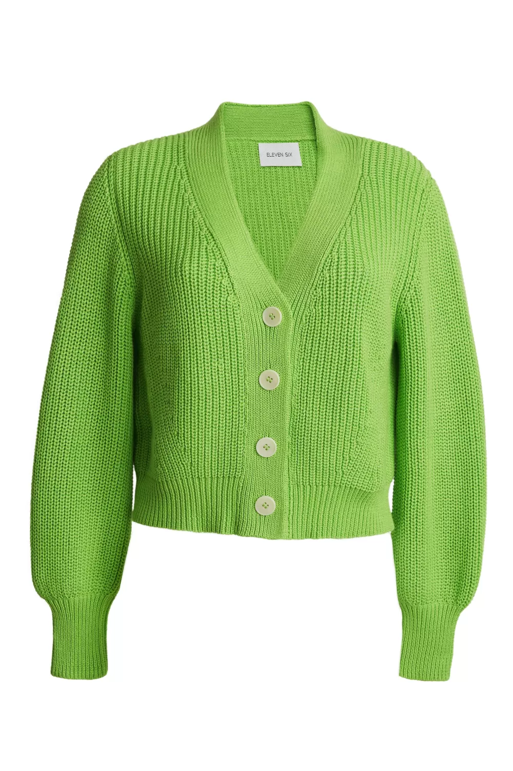 Woman Eleven Six Knitwear | Isla Cardi | Lime