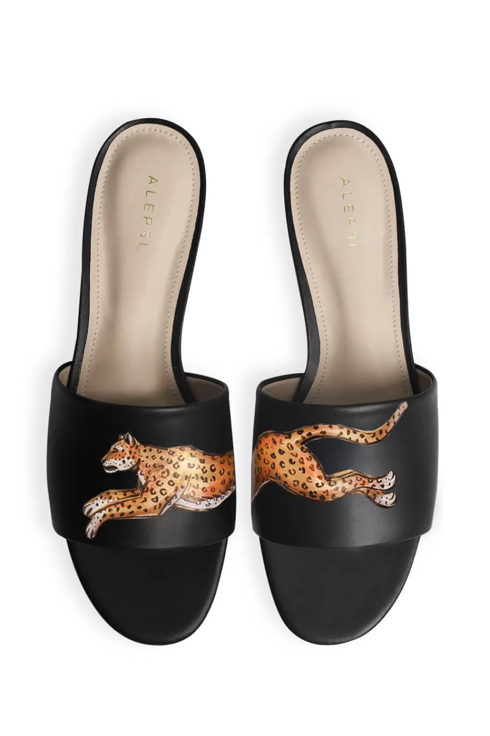 Woman Alepel Shoes | Leopard Black Slide