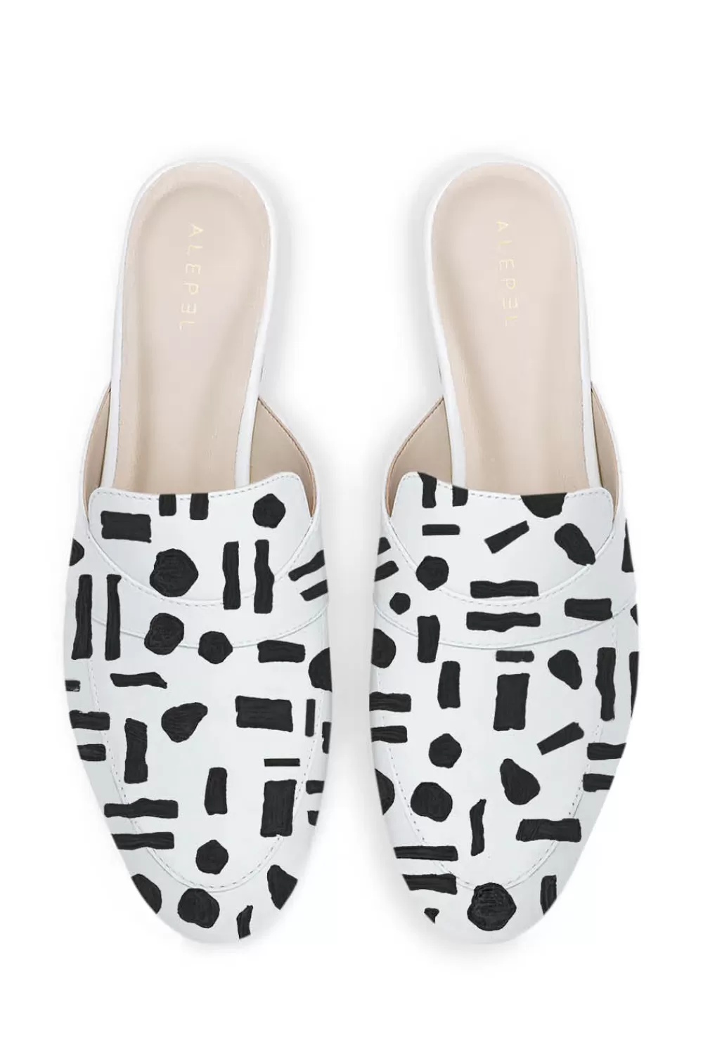 Woman Alepel Shoes | Onyx Tapestry White Mule