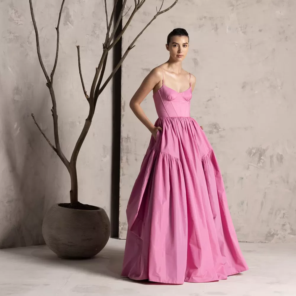 Woman Maria Elena Villamil Dresses | Raku Maxi Dress In Taffy Pink