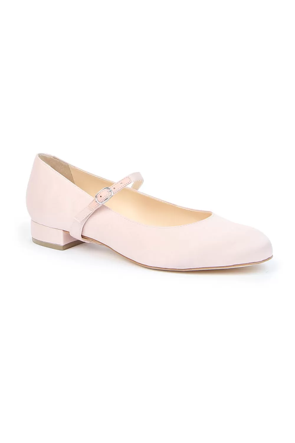 Woman Alterre Shoes | Rose Satin Ballet Flat With Twiggy Strap