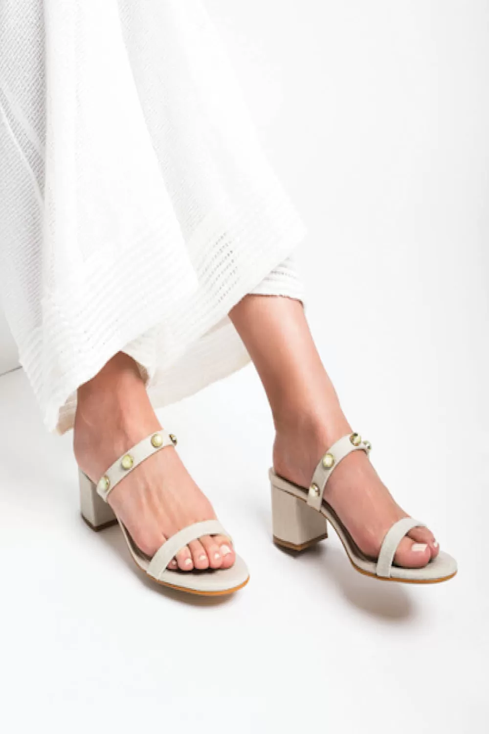 Woman Astara Shoes | Selene Prehnite Vegan Linen Mule