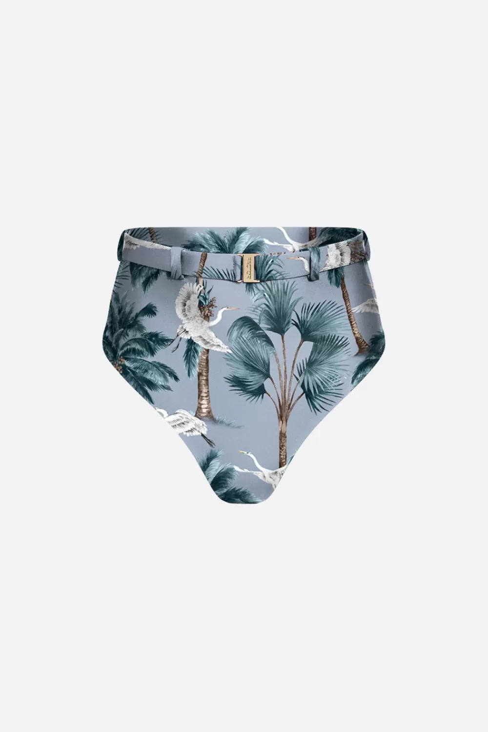 Woman Factor Bermuda Beachwear | The High Waist Silhouette Bikini Bottom In Horizon Blue Heron
