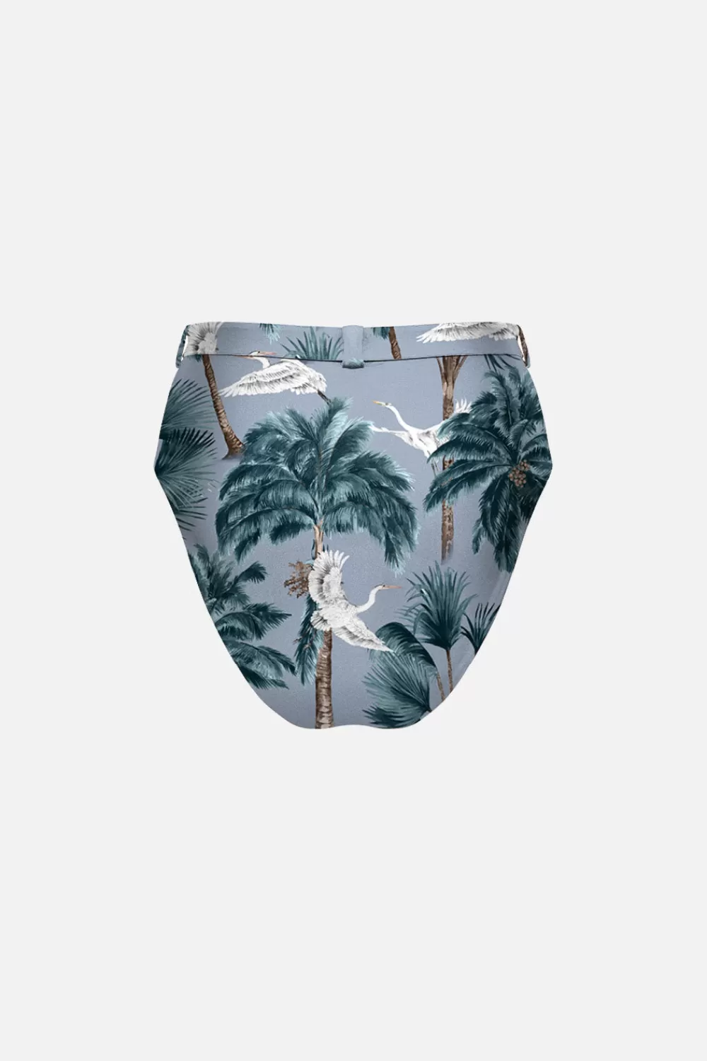 Woman Factor Bermuda Beachwear | The High Waist Silhouette Bikini Bottom In Horizon Blue Heron