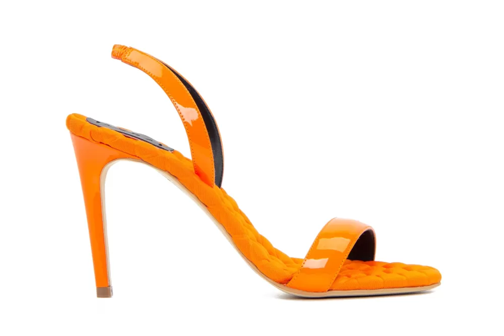 Woman Aera Shoes | Vivien In Orange Vegan Patent Leather