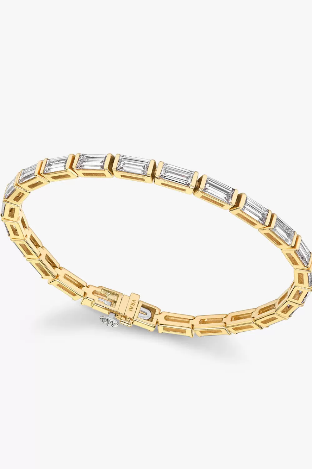 Woman Vrai Fine Jewelry | Baguette Tennis Bracelet In Yellow Gold