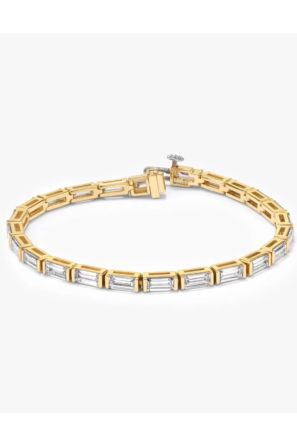 Woman Vrai Fine Jewelry | Baguette Tennis Bracelet In Yellow Gold