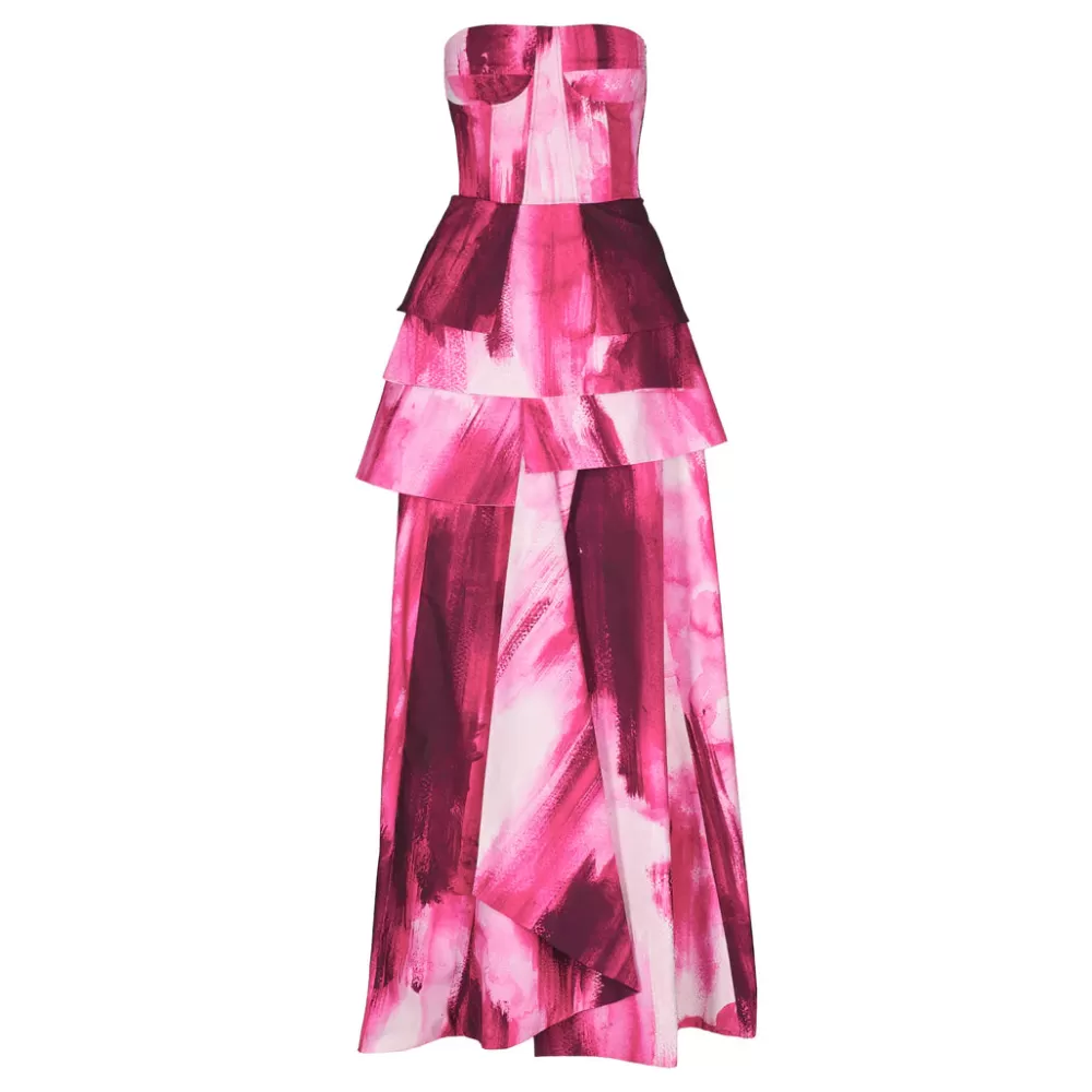 Woman Maria Elena Villamil Dresses | Wabi Maxi Dress In Magenta Shore