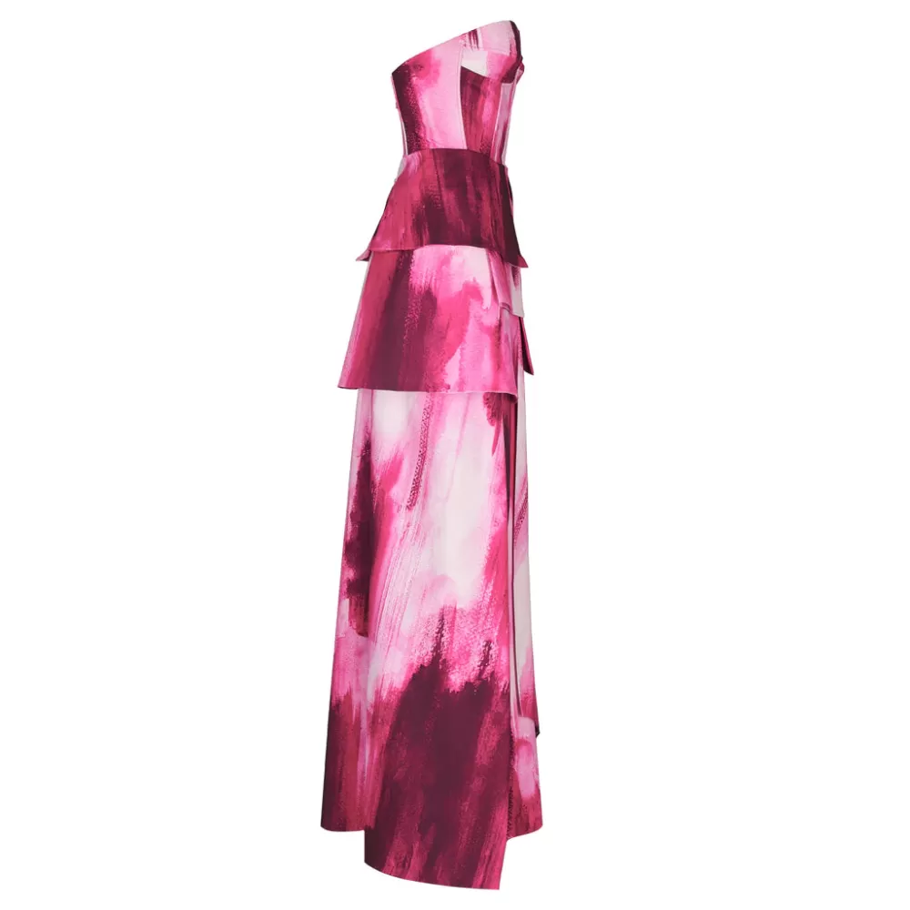 Woman Maria Elena Villamil Dresses | Wabi Maxi Dress In Magenta Shore